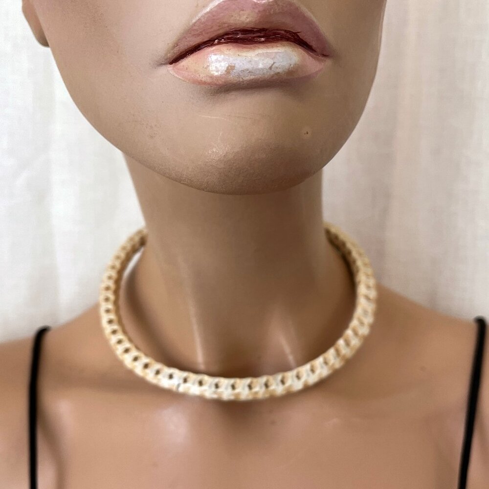 Snake Python Vertabrae Necklace Choker By Gretche… - image 3